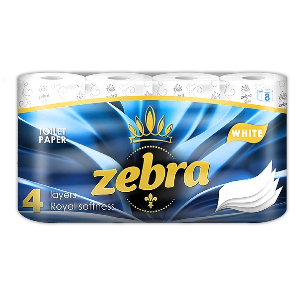 ZEBRA ΥΓΕΙΑΣ WHITE 4φ (8τεμ)